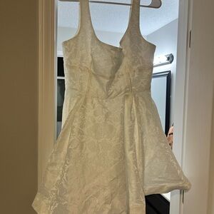 Showpo White Floral Lace Wedding Dress